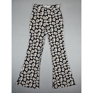 Hollister Floral Flower Print Flare Pants Size Small Ultra High Rise Hippie